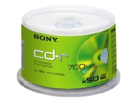 50CDQ80NSPMD Sony CD/DVD/Blu-ray Media (CDR)