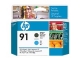 HP 91 Printhead black matte and cyan C9460A Skriver Tilbehør Blekkpatron