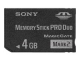 SONY MSMT4GN Memory Stick ProDuo 4GB MSMT4GN Minnekort Memory Stick