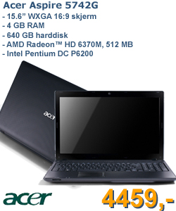 mShop Nyhetsbrev Acer Aspire 5742G 15,6 HD Komplett.no